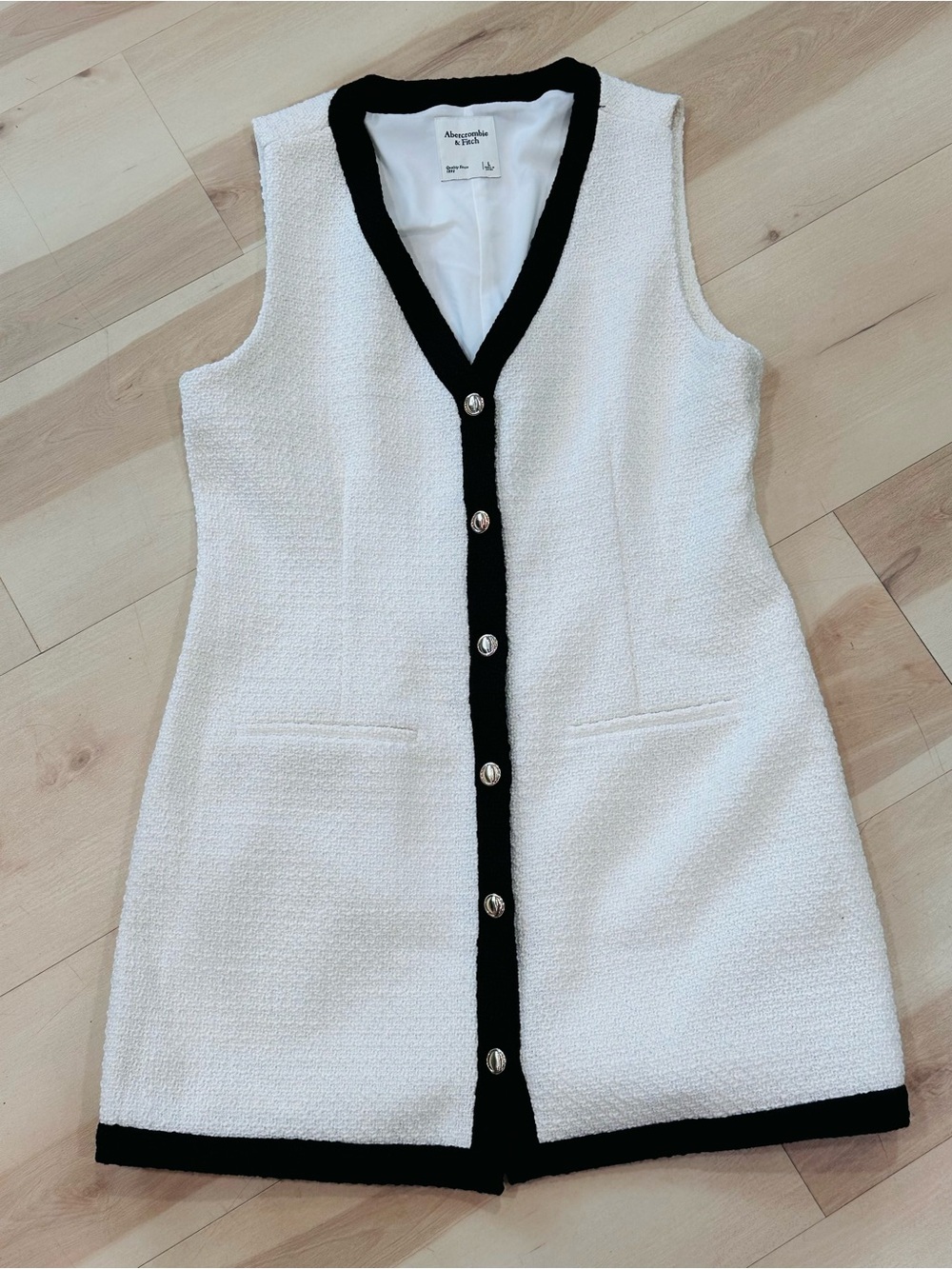 Abercrombie & Fitch The A&F Mara Tweed Mini Dress Sz L Vintage inspired Business - Picture 6 of 12